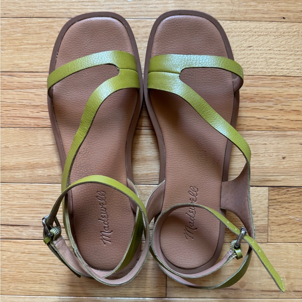 Madewell Green Leather Sandals